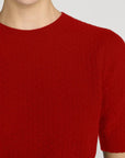 The Gathered Honeycomb Sweater Paprika Sweater - Crewneck Frame 