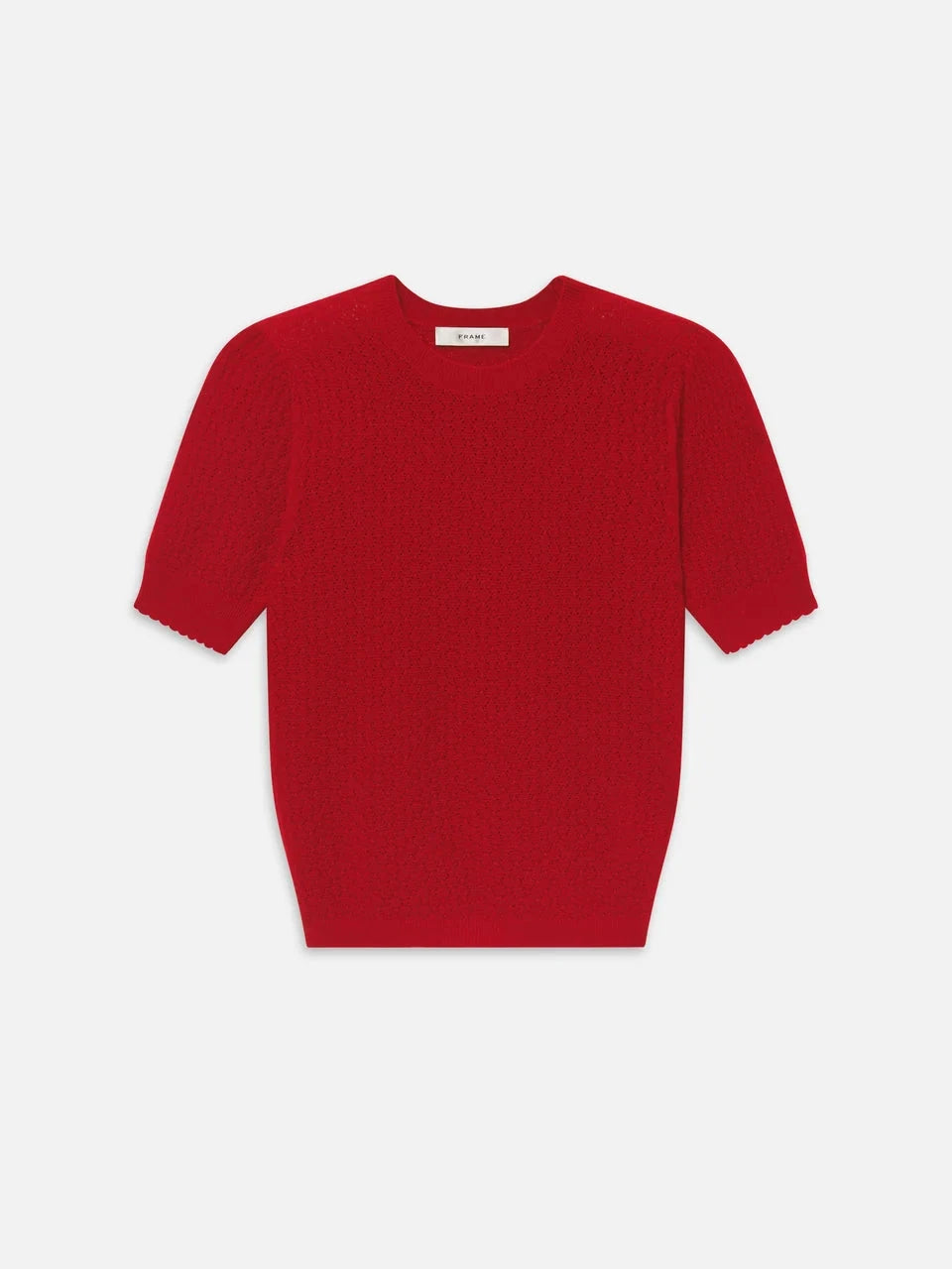 The Gathered Honeycomb Sweater Paprika Sweater - Crewneck Frame 