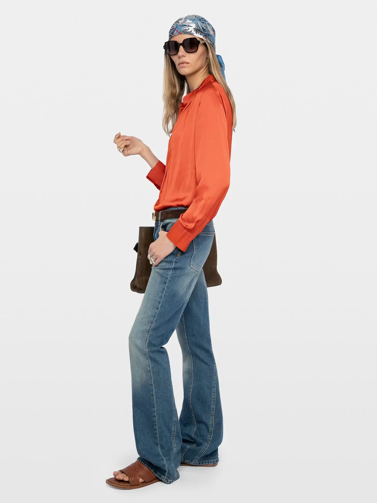 Tink Satin Blouse Tangerine Tops - Blouses Zadig &amp; Voltaire 