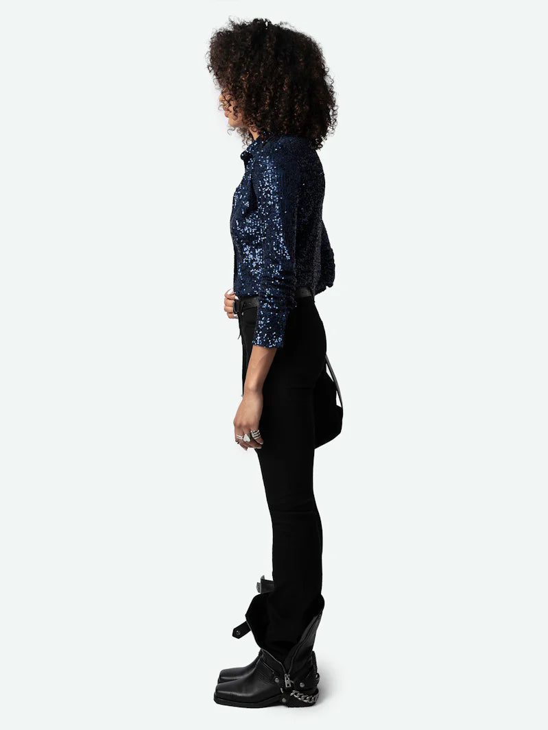 Tawny Sequins Encre Tops - Blouses Zadig & Voltaire 