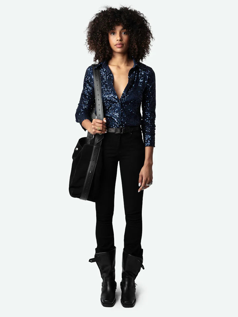 Tawny Sequins Encre Tops - Blouses Zadig & Voltaire 