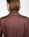 Thely Satin Shirt Burgundy Tops - Button Down Zadig & Voltaire 