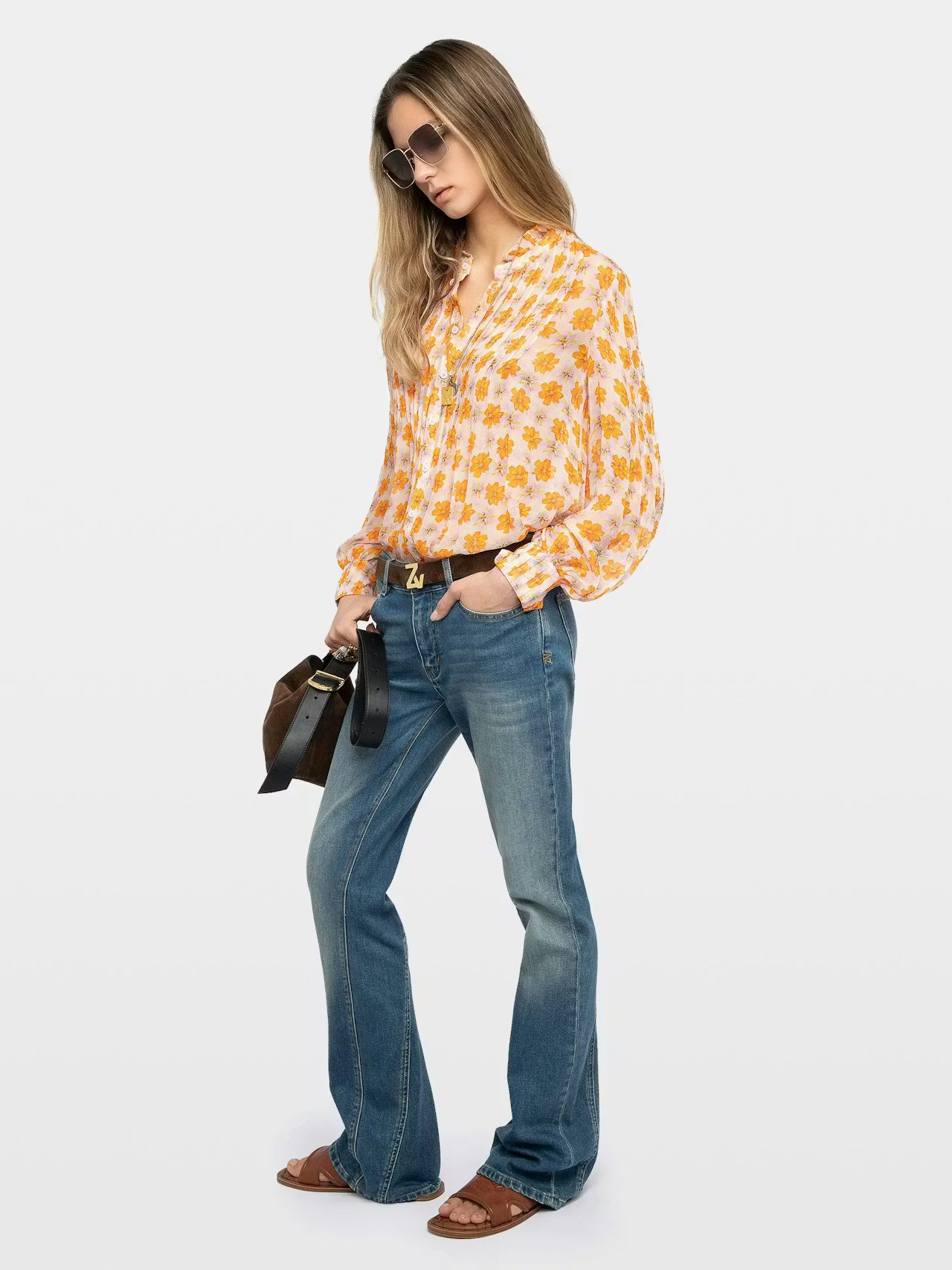 Timz Blouse Flower Cream Tops - Blouses Zadig & Voltaire 