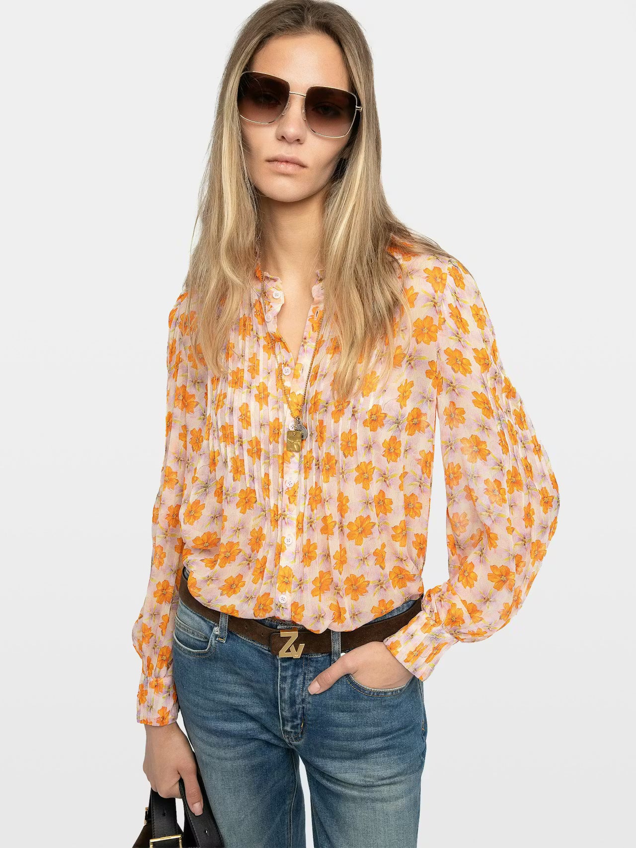 Timz Blouse Flower Cream Tops - Blouses Zadig & Voltaire 