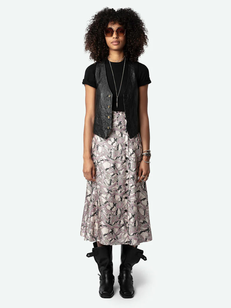 June Twill Wild Chaines Ecru Skirts - Maxi Zadig & Voltaire 