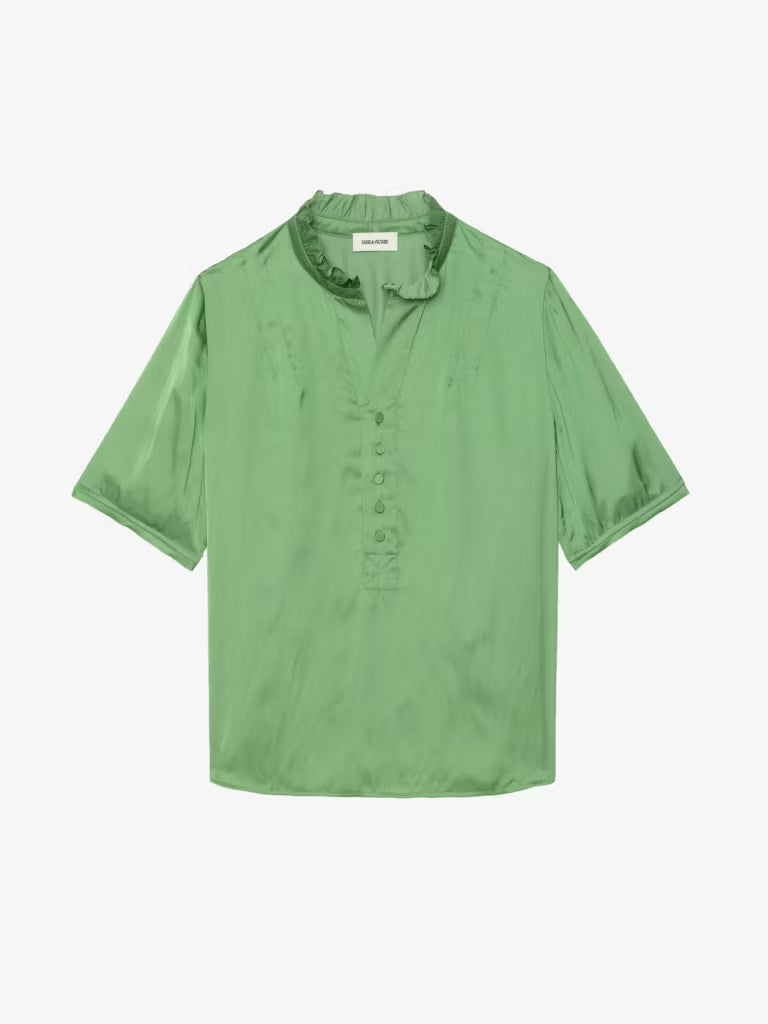 Topher Satin Top Vervain