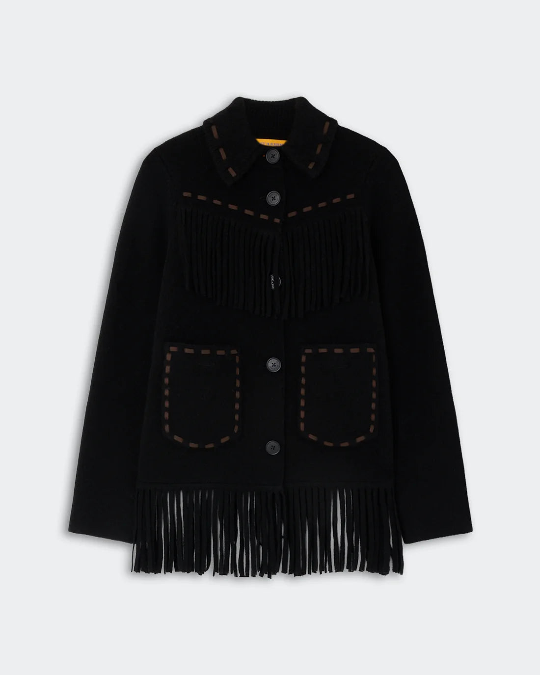 Western Fringe Jacket Black