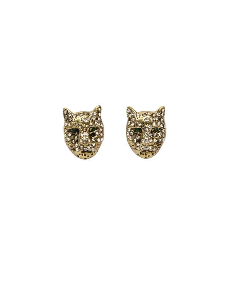 Whiskers Stud Earrings Clear