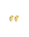 Pear Drop Studs CZ Earrings Talis Chains 