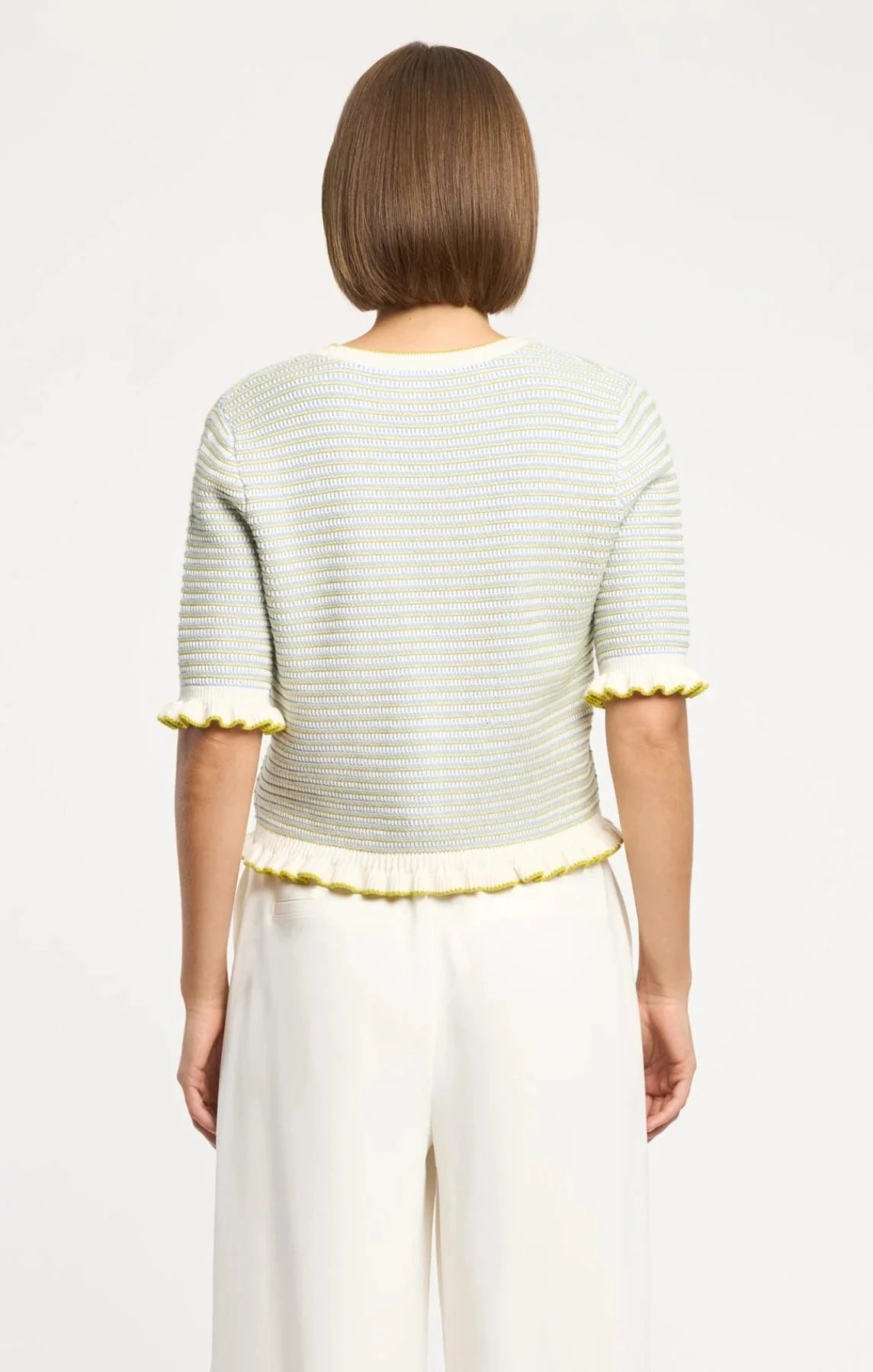 Clem Top Twilight Mist Sweater - V-Neck Cinq A Sept 