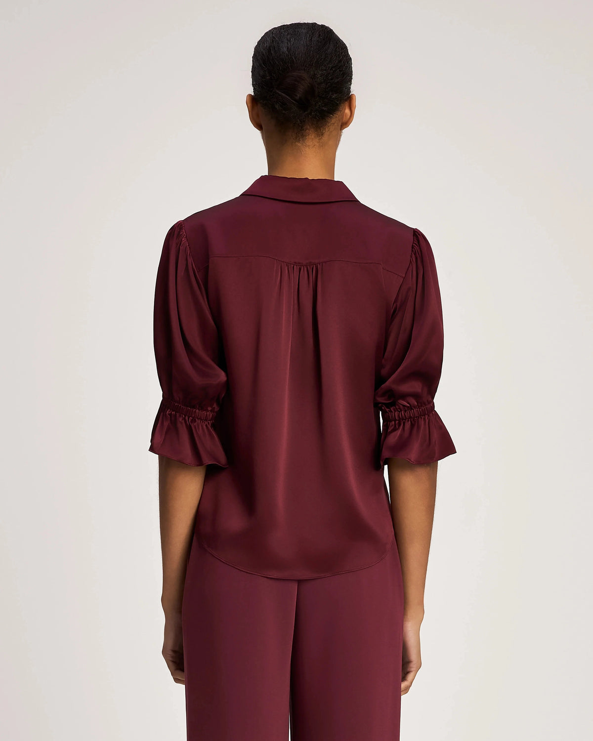 Fiona Top Black Cherry Tops - Blouses Cinq A Sept 