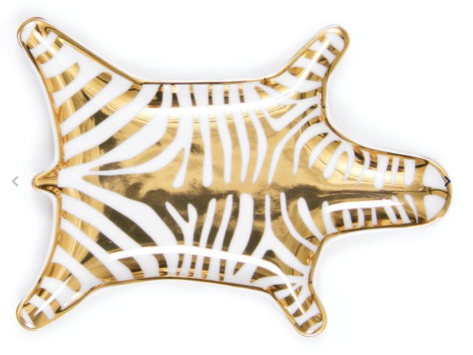 Zebra Stacking Dish Gold Accessories - Home Decor - Tabletop Jonathan Adler 