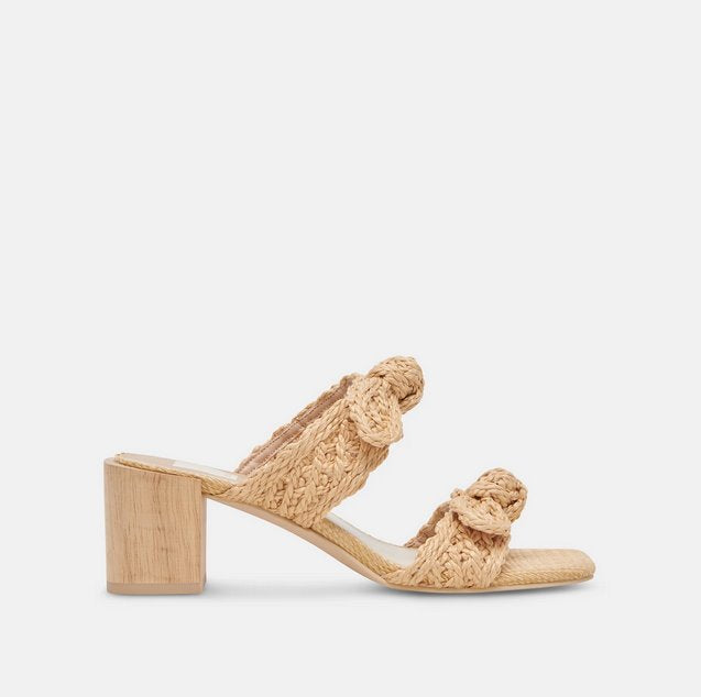 Zemmie Natural Raffia Shoes - Sandals - Heeled Sandals Dolce Vita 