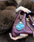 Hand Painted Caviar Bag Charm & Keychain Bag Charms Solar Eclipse 