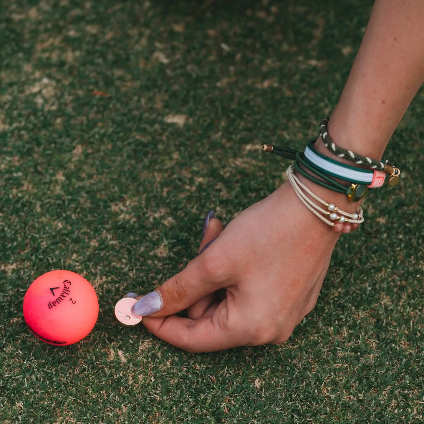 Tee Time Hair Tie &amp; Bracelet Set