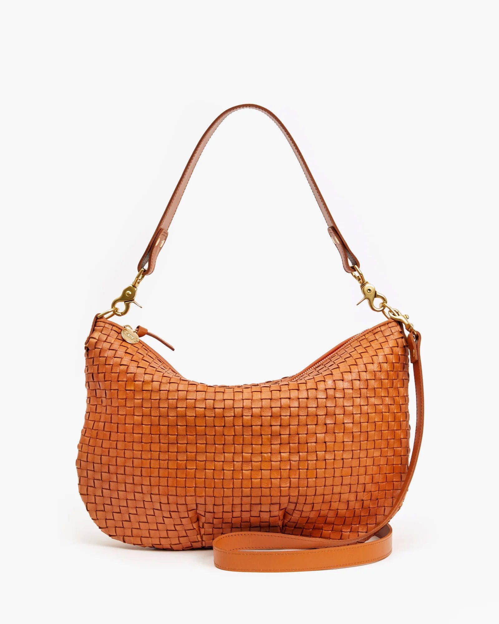 Moyen Messanger Woven Checker Natural Handbags - Hobo & Shoulder Clare V. 