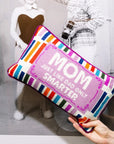 Mom Rules Needlepoint Pillow Home Decor - Pillows Furbish 