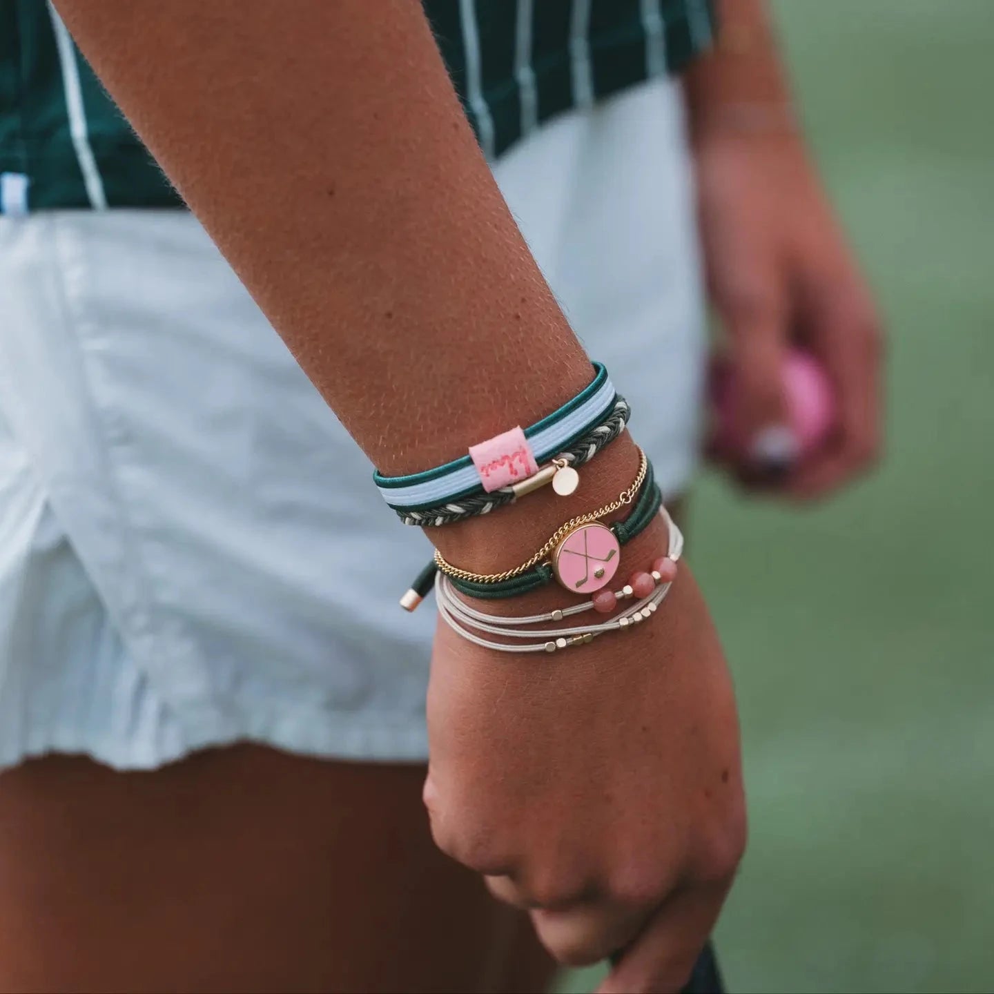 Tee Time Hair Tie &amp; Bracelet Set