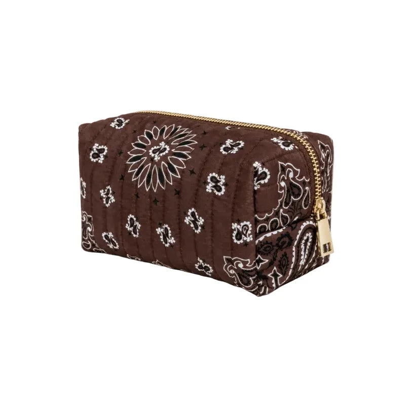 Bandana Cosmetic Everyday Travel Pouch Coco Brown Cosmetic Ellison&amp;Young 