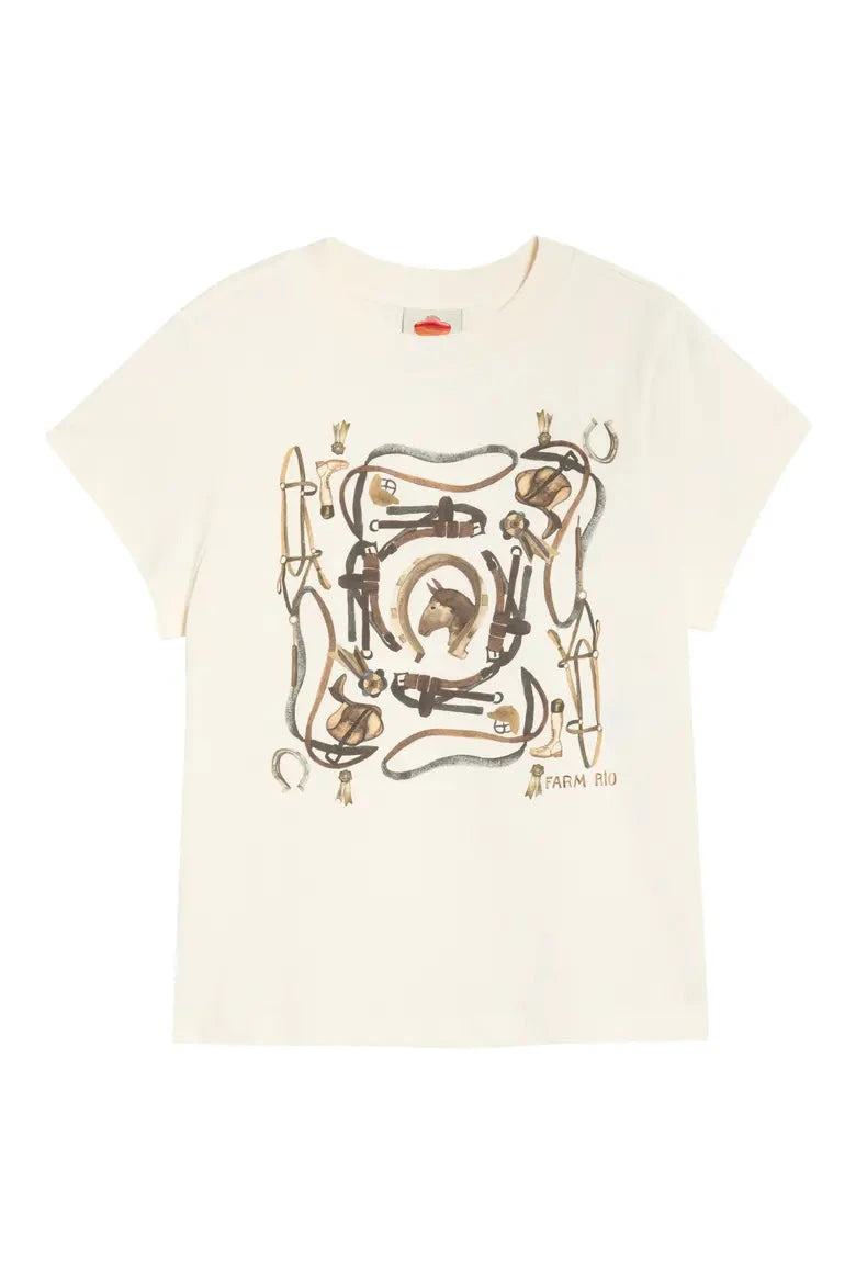 Equestrian Slim Tee Off White