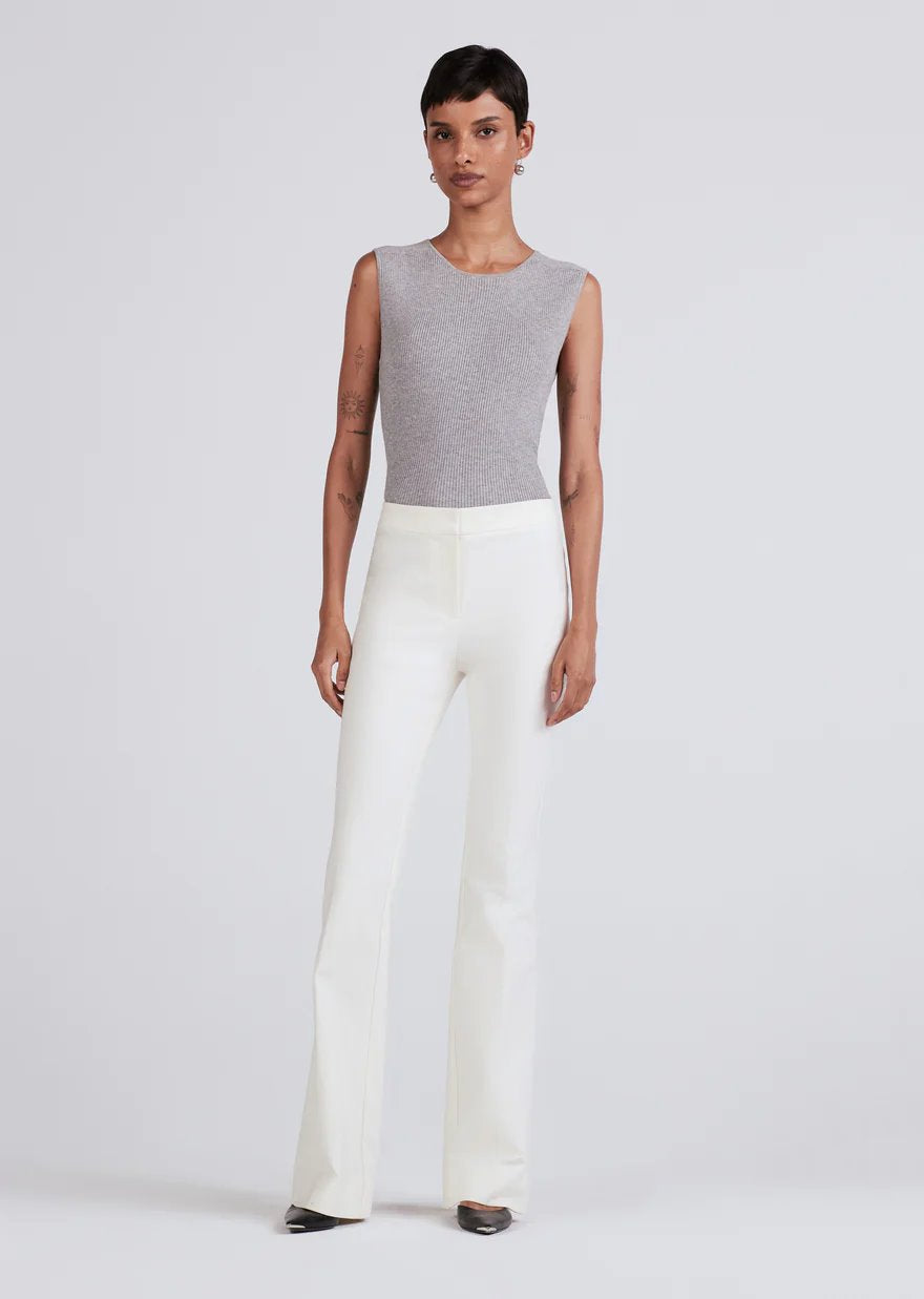 Crosby Flare Trouser Soft White Pants - Trousers Derek Lam 