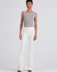 Crosby Flare Trouser Soft White Pants - Trousers Derek Lam 