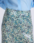 Alissa Sequin Midi Skirt Teal Multi