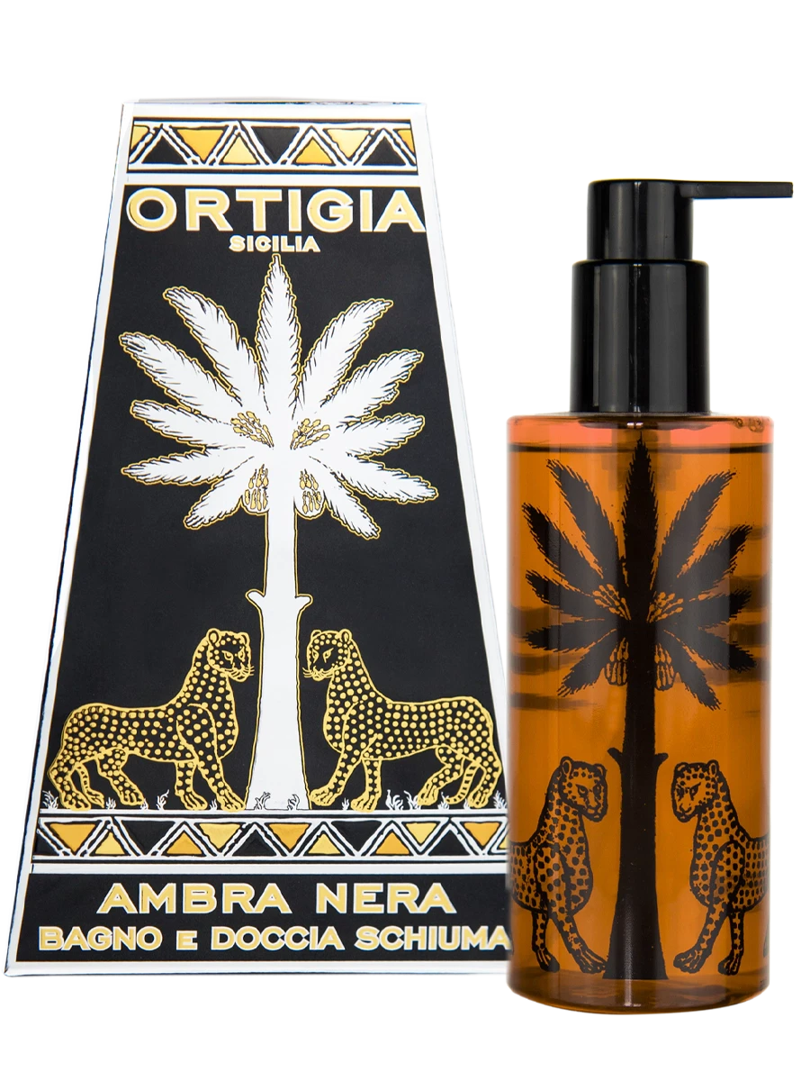 Ambra Nera Shower Gel 250ml Home Decor - Soap Ortigia 