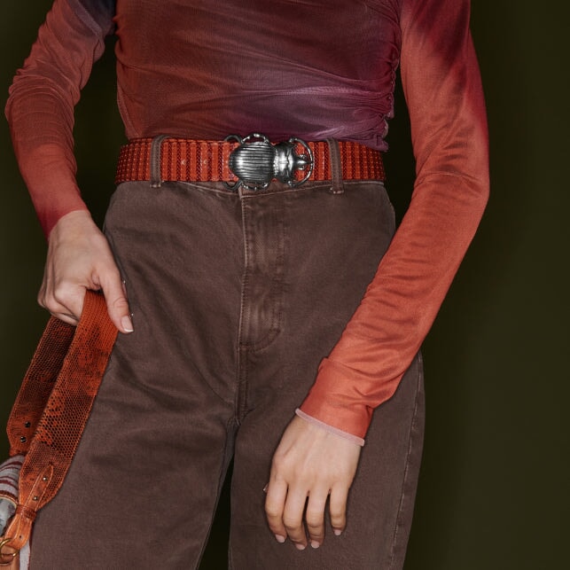 Beetle Buckle Silver Belts Claris Virot
