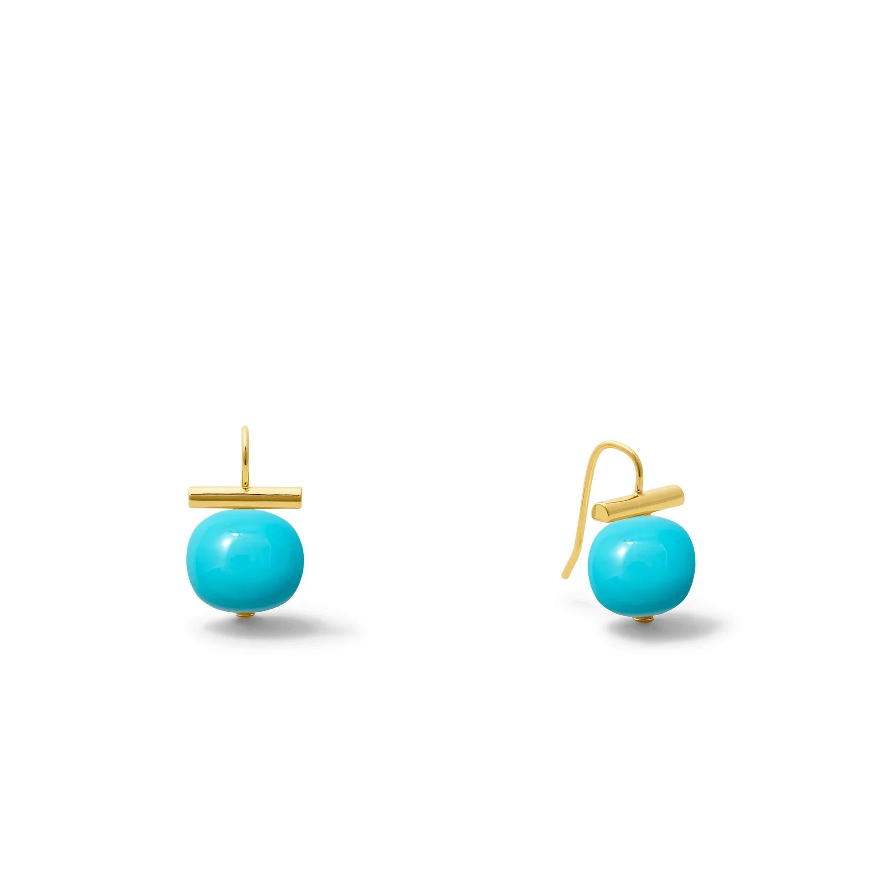 Baby Petite + Sweet Pebble Turquoise Earrings Catherine Canino 