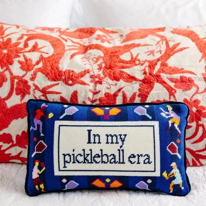 Pickleball Era Needlepoint Pillow Home Decor - Pillows Furbish 