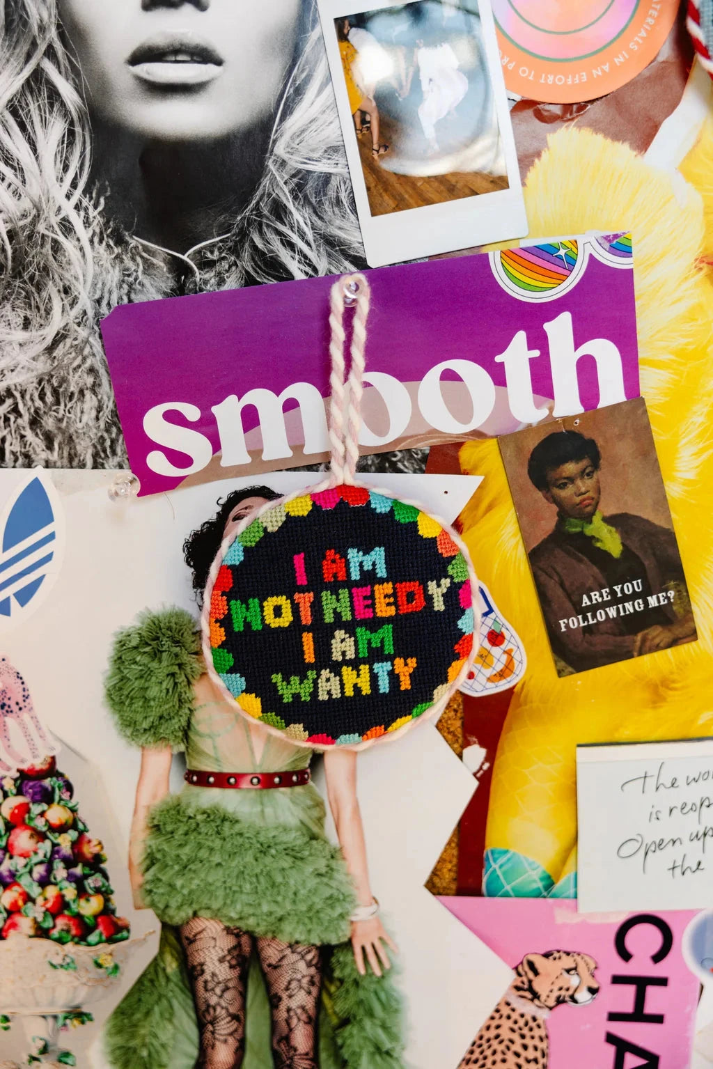 Not Needy Needlepoint Ornament Home Decor - Decorative Accents Furbish 