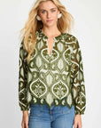 Miki Top Lace Green Tops - Blouses Caballero 