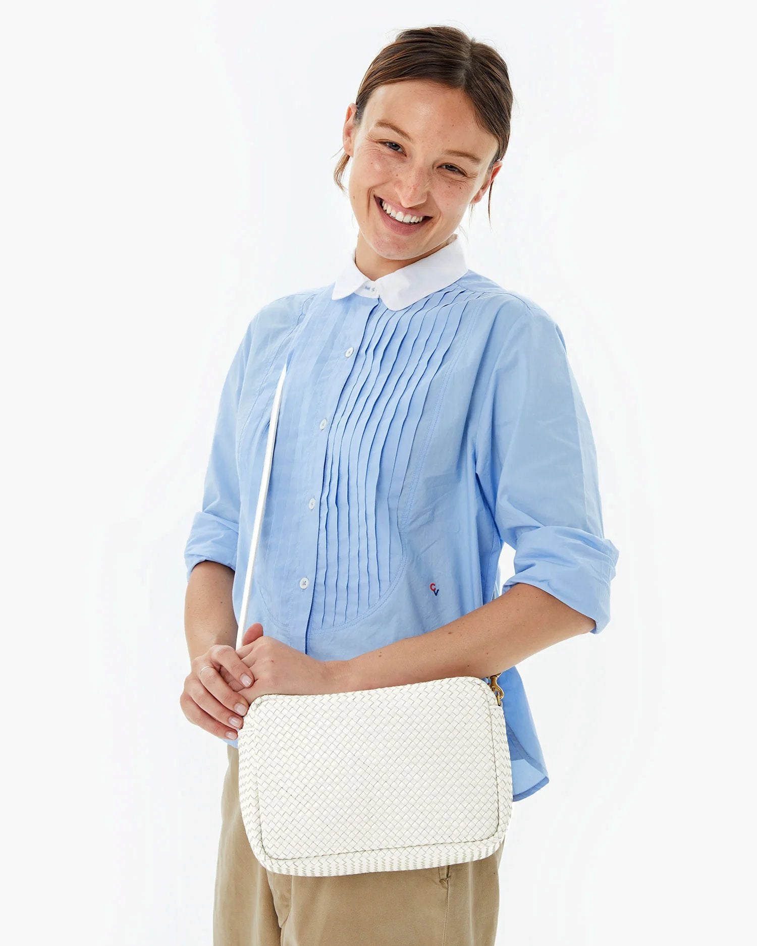 Marisol Woven Diagonal Brie Handbags - Crossbody Clare V. 