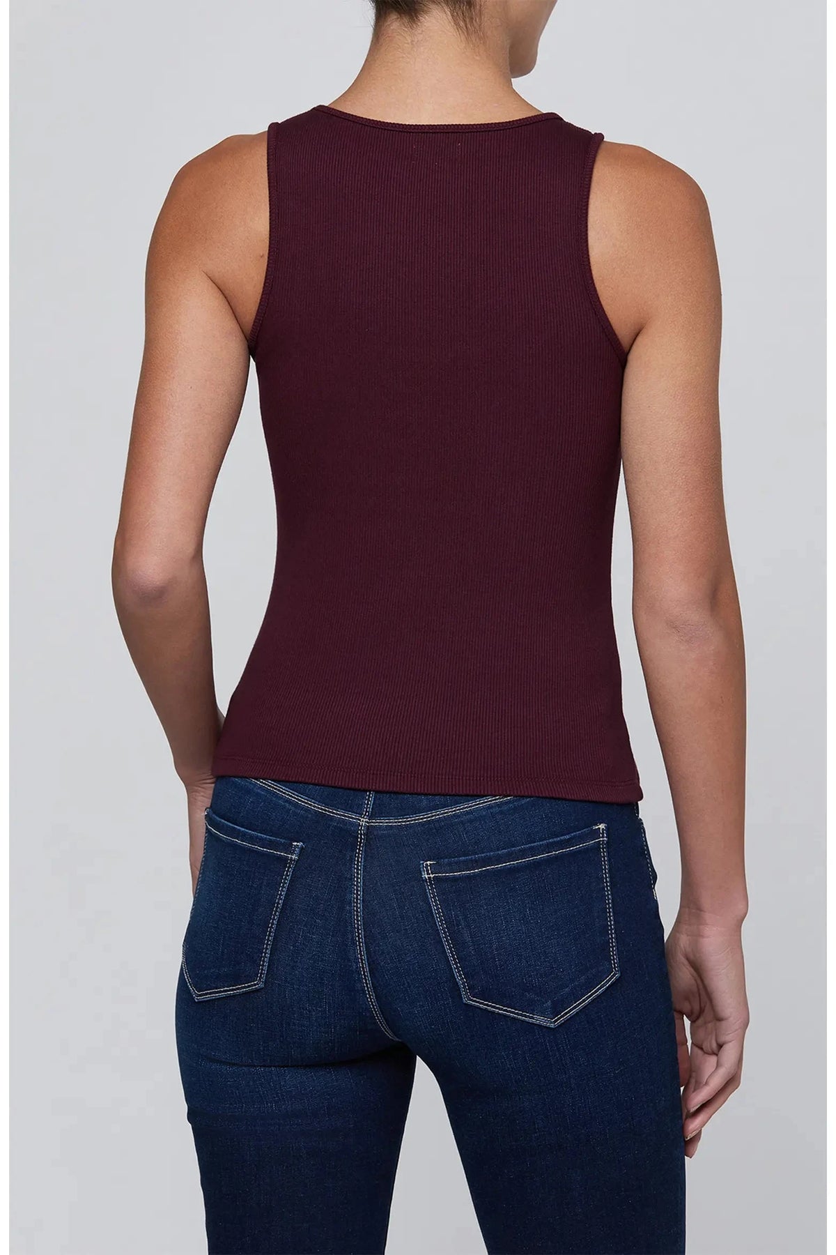 Adira Scoopneck Tank Deep Sangria Tops - Tanks L'Agence 
