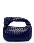 Braided Hattie Bag Navy Handbags - Clutch Accessory Concierge 