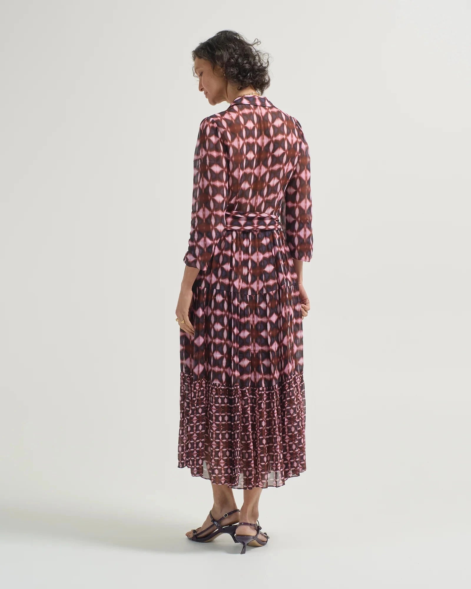 Barbara Dress Ashford Geo Wine Dresses - Midi Cara Cara 