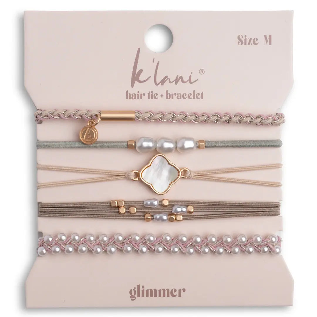 Glimmer Hair Tie &amp; Bracelet Set