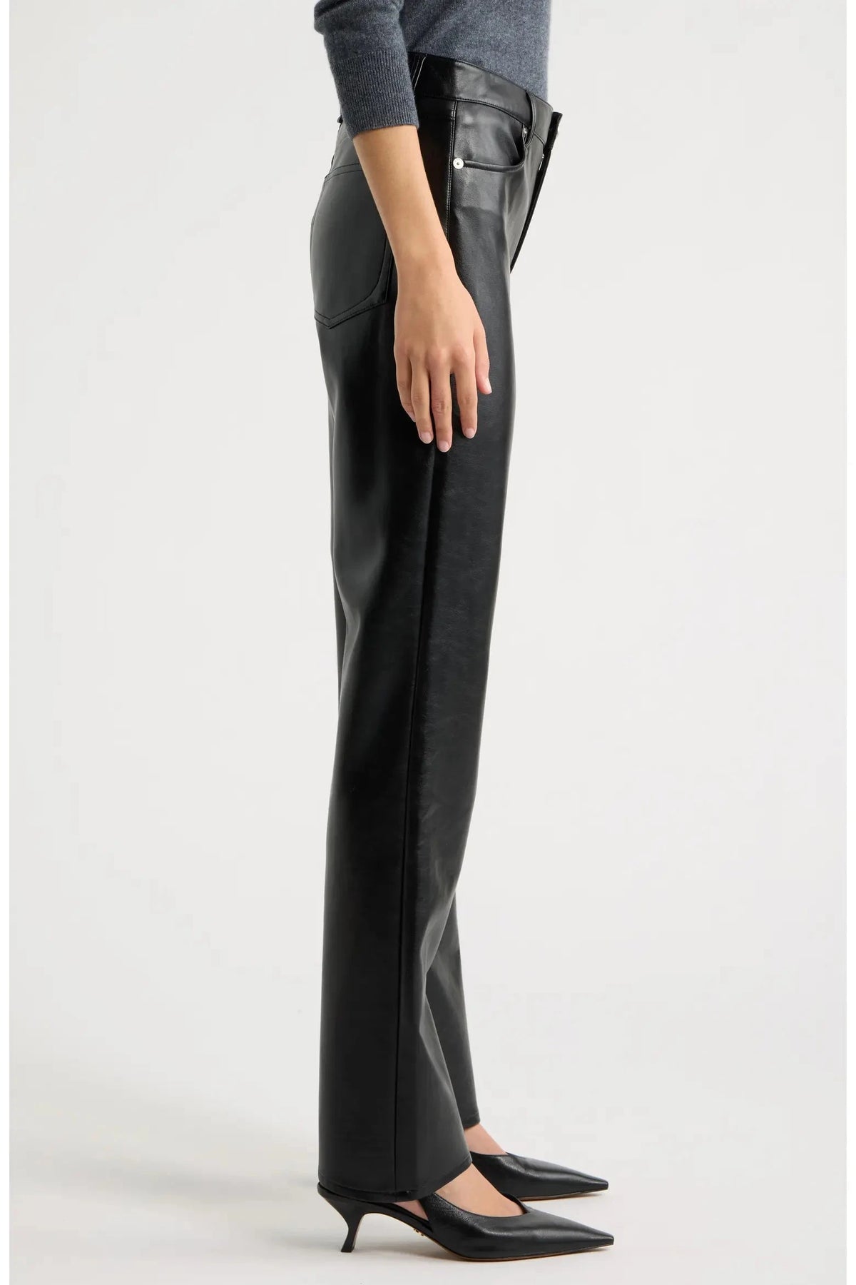 Sutton Faux Leather Pant Black Pants - Trousers rag &amp; bone 