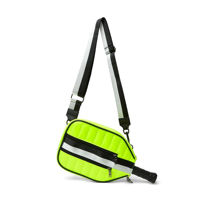 Sporty Pickleball Crossbody Neon Yellow Handbags - Crossbody Think Royln 