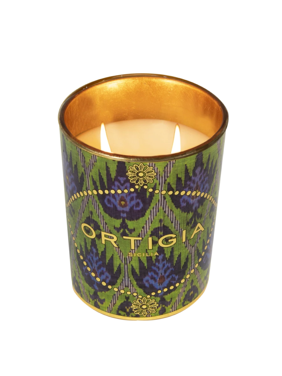 Medium Bergamotto Decorated Candle Candles & Diffusers - Candles Ortigia 