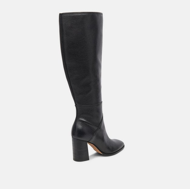 Fynn Leather Boot Onyx Shoes - Boots - Knee High Boots Dolce Vita 