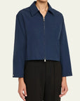 Edison Zip-Front Shirt Midnight Multi Tops - Blouses Simkhai 