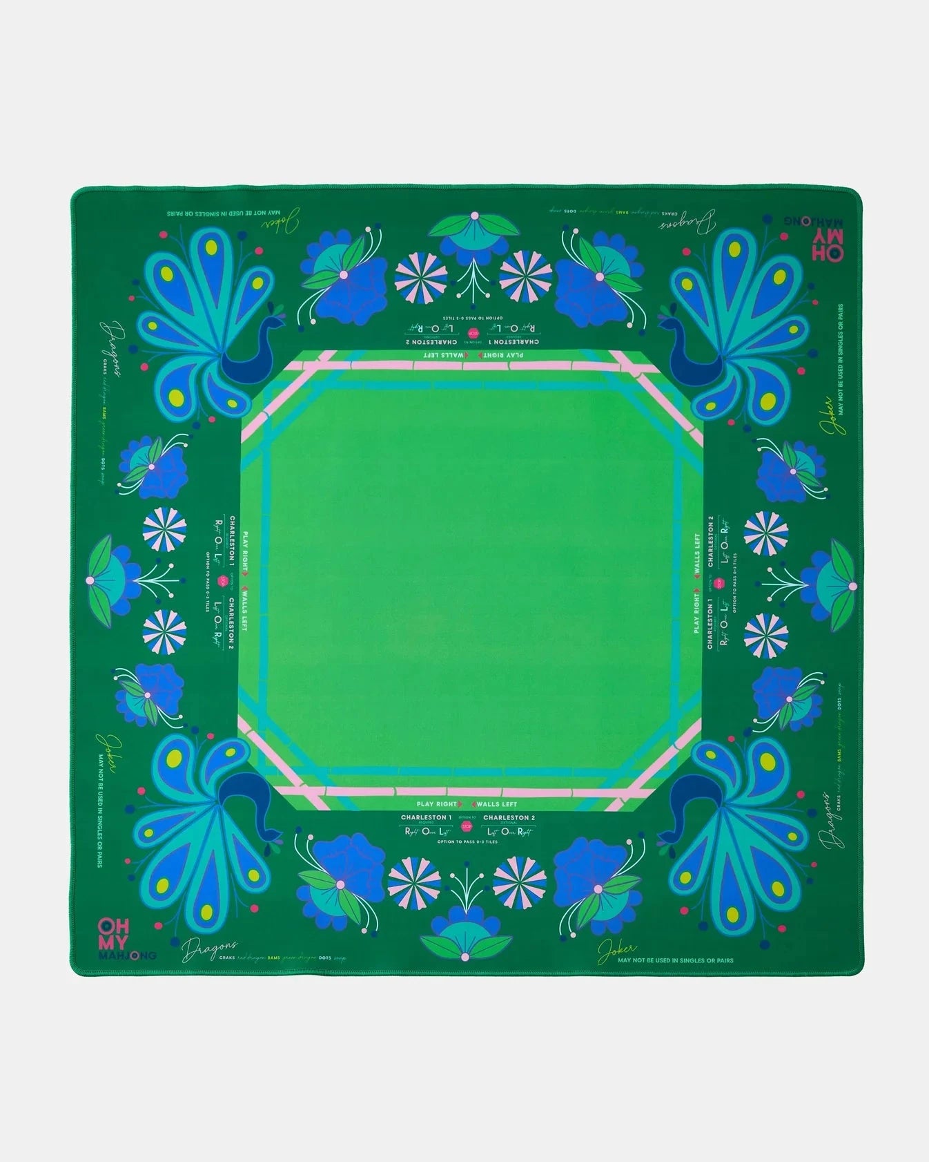 Birdie Green Mat Home Decor - Games Oh My Mahjong 
