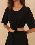 Black Midi Dress Short Sleeve Dresses - Midi Farm Rio 