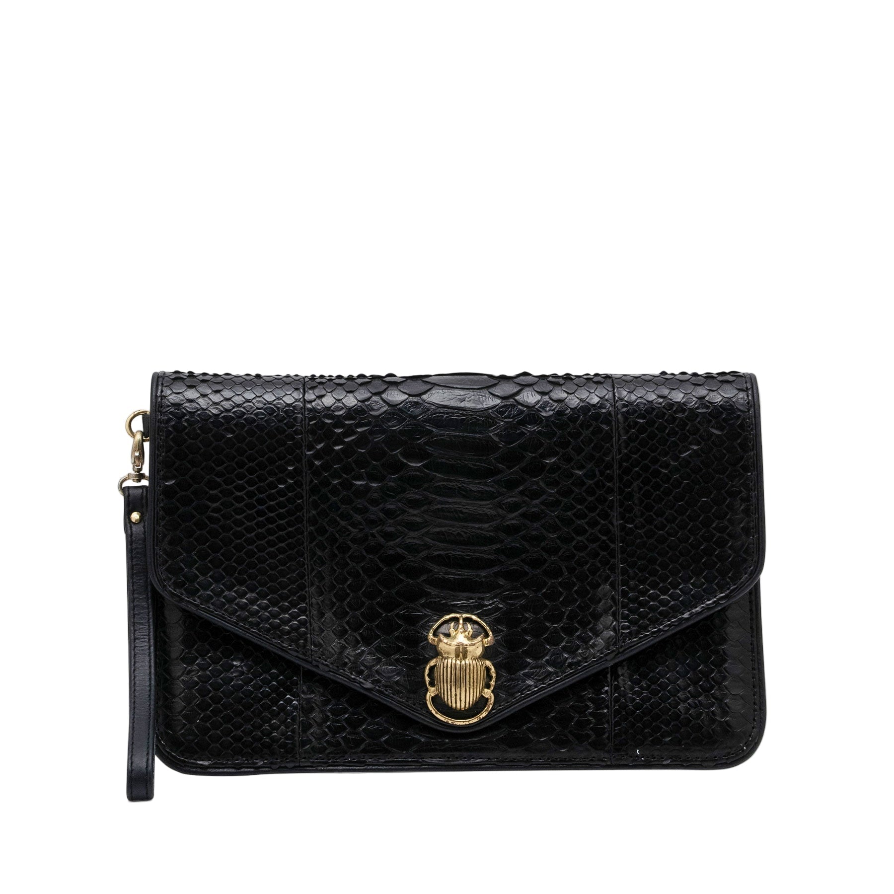 Alicia Python Clutch Black Clutch Claris Virot 