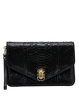 Alicia Python Clutch Black Clutch Claris Virot 