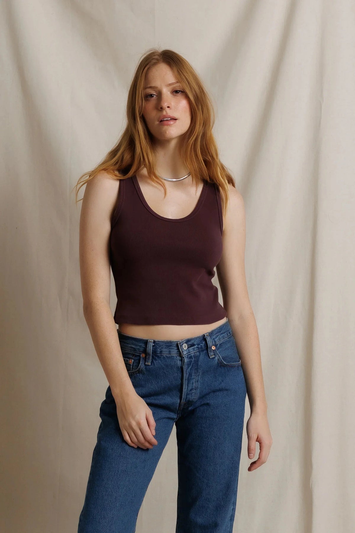 Blondie Tank Cherry Lacquer