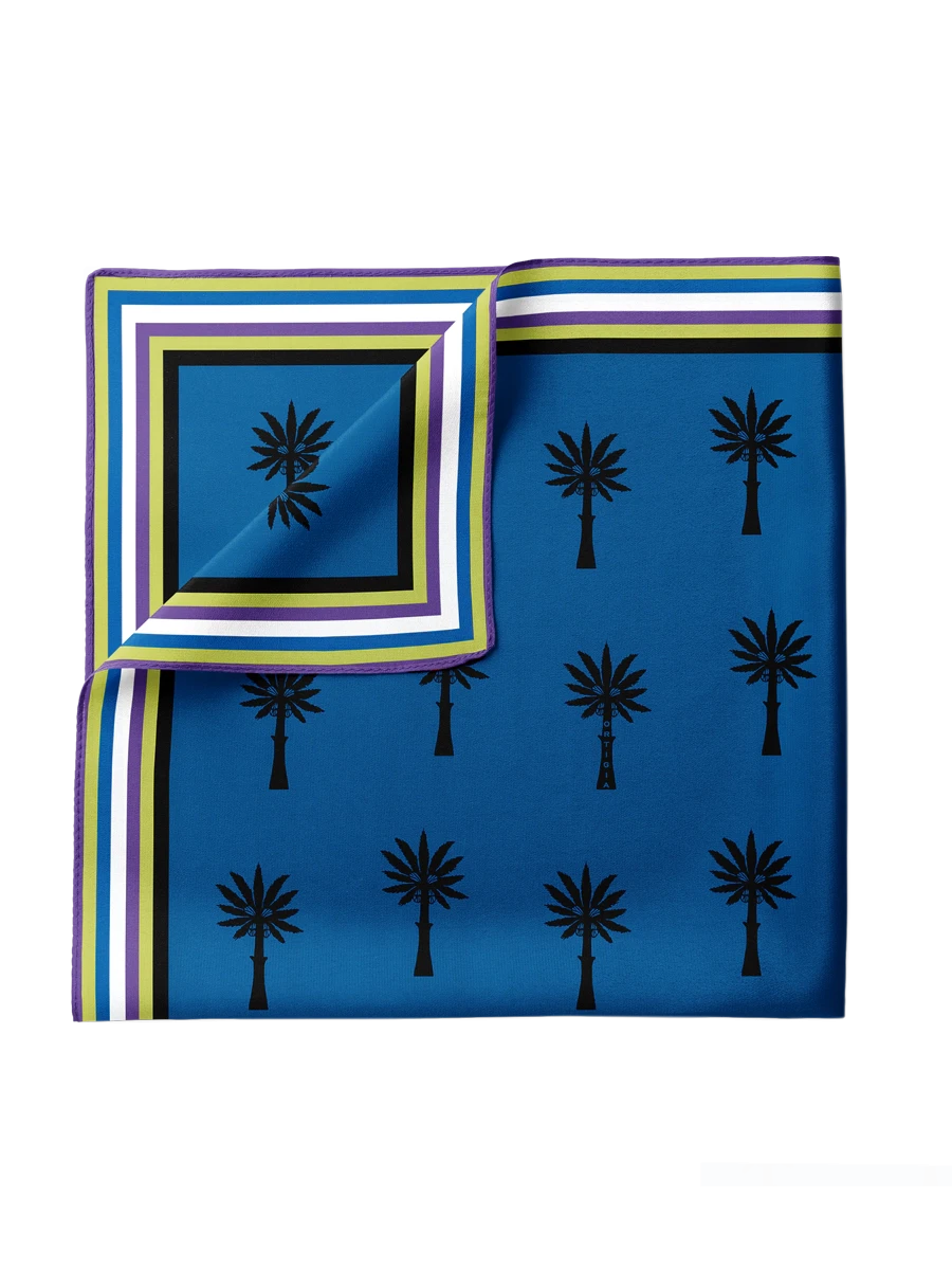 Palm Pocket Square Blue Scarves Ortigia 