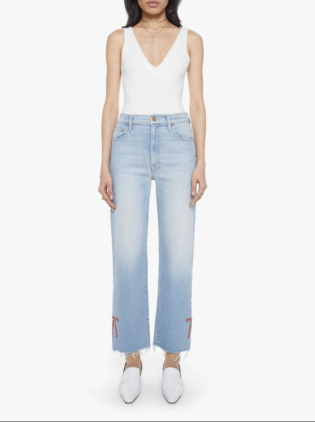 The Rambler Zip Slice Hover Fray Complete 360 Denim - Straight Mother 